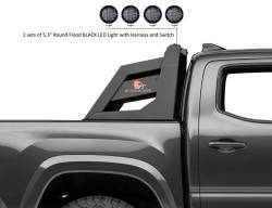 Black Horse Off Road - Black Horse RB-AR3B-PLFB Armour Roll Bar w/5.3" LED for Colorado/Canyon/Tacoma - Image 2