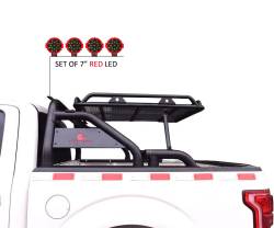 Black Horse Off Road - Black Horse WRB-001BK-PLR Warrior Roll Bar w/7.0" Red LED for RAM F150 GM - Image 2