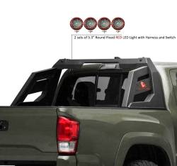 Black Horse Off Road - Black Horse RB-AR3B-PLFR Armour Roll Bar w/5.3" LED for Colorado/Canyon/Tacoma - Image 1