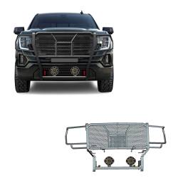 Black Horse Off Road - Black Horse RU-GMSI19-B-PLB HD Grille Guard w/7.0" LED for 19-21 GMC Sierra 1500 - Image 1