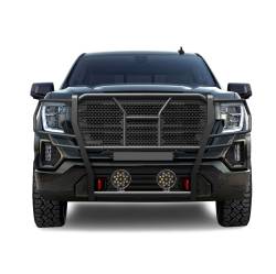 Black Horse Off Road - Black Horse RU-GMSI19-B-PLB HD Grille Guard w/7.0" LED for 19-21 GMC Sierra 1500 - Image 2