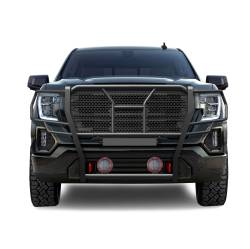 Black Horse Off Road - Black Horse RU-GMSI19-B-PLFR HD Grille Guard w/5.3" LED for 19-21 Sierra 1500 - Image 2
