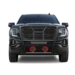 Black Horse Off Road - Black Horse RU-GMSI19-B-PLR Black HD Guard w/RED LED's for 19-21 GMC Sierra 1500 - Image 2