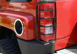Black Horse Off Road - Black Horse 7G020206A Black Taillight Guards for 06-10 Hummer H3 - Image 2