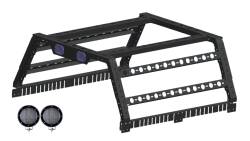 Black Horse Off Road - Black Horse TR01B-PLFB 5.3" Blk LED 800lbs Capacity Overland Bed Rack - Image 2