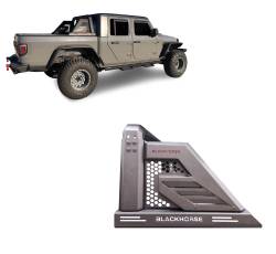 Black Horse Off Road - Black Horse AR2-09B Armour-II Black Roll Bar for 19-25 Jeep Gladiator JT - Image 1