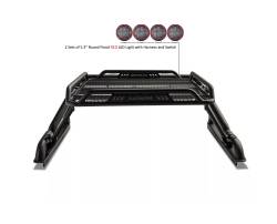 Black Horse Off Road - Black Horse WRB-001BK-PLFR Warrior Roll Bar w/5.3" RED LED for RAM F150 GM - Image 2