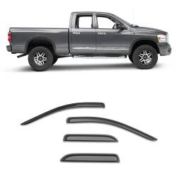 Black Horse Off Road - Black Horse 140542 Rain Guard/Deflectors for 19-24 RAM 1500 Quad Cab Smoke 4Pc - Image 1