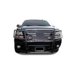 Black Horse Off Road - Black Horse 17A037400MSS-PLFB Blk Grille Guard LED for Avalanche/Suburban/Tahoe - Image 2