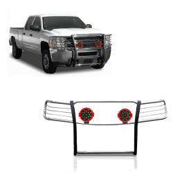 Black Horse Off Road - Black Horse 17A035700A2MSS-PLR SS Grille Guard w/LED for 07-13 Silverado 1500 - Image 1