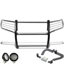 Black Horse Off Road - Black Horse 17A080202MSS-PLFB SS Grille Guard w/LED for 11-21 Jeep G. Cherokee - Image 2