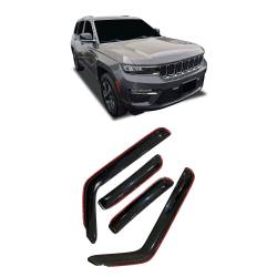 Black Horse Off Road - Black Horse 1494334IN Rain Guard/Deflectors 22-24 Jeep Grand Cherokee Smoke 4Pc - Image 1