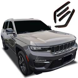 Black Horse Off Road - Black Horse 1494334IN Rain Guard/Deflectors 22-24 Jeep Grand Cherokee Smoke 4Pc - Image 2