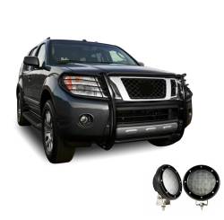 Black Horse Off Road - Black Horse 17A110200MA-PLFB Black Grille Guard w/LED for Frontier/Pathfinder - Image 2