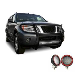 Black Horse Off Road - Black Horse 17A110200MA-PLFR Black Grille Guard w/LED for Frontier/Pathfinder - Image 2