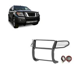 Black Horse Off Road - Black Horse 17A110200MA-PLFR Black Grille Guard w/LED for Frontier/Pathfinder - Image 1