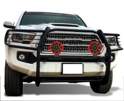 Black Horse Off Road - Black Horse 17A096402MA-PLR Black Grille Guard w/LED for 16-23 Toyota Tacoma - Image 2