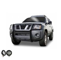 Black Horse Off Road - Black Horse 17A112100MA-PLFB Black Grille Guard w/LED for 05-15 Nissan Xterra - Image 2