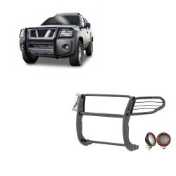 Black Horse Off Road - Black Horse 17A112100MA-PLFR Black Grille Guard w/LED for 05-15 Nissan Xterra - Image 1