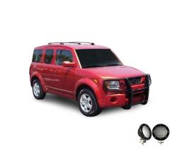Black Horse Off Road - Black Horse 17A155900MA-PLFB Black Grille Guard w/LED for 03-08 Honda Element - Image 2