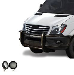 Black Horse Off Road - Black Horse 17D501MA-PLFB Black Grille Guard w/LED for Sprinter - Image 2