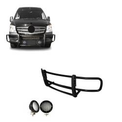 Black Horse Off Road - Black Horse 17D501MA-PLFB Black Grille Guard w/LED for Sprinter - Image 1