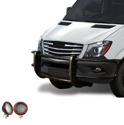 Black Horse Off Road - Black Horse 17D501MA-PLFR Black Grille Guard w/LED for Sprinter - Image 2