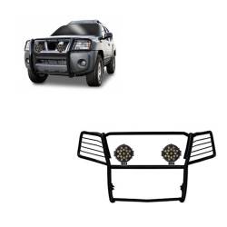 Black Horse Off Road - Black Horse 17A112100MA-PLB Black Grille Guard w/LED for 05-15 Nissan Xterra - Image 1