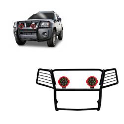 Black Horse Off Road - Black Horse 17A112100MA-PLR Black Grille Guard w/LED for 05-15 Nissan Xterra - Image 1