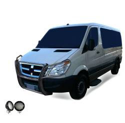 Black Horse Off Road - Black Horse 17D502MSS-PLFB Stainless Grille Guard w/LED for Sprinter - Image 2