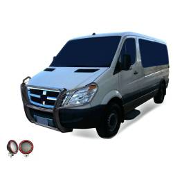 Black Horse Off Road - Black Horse 17D502MSS-PLFR Stainless Grille Guard w/LED for Sprinter - Image 2