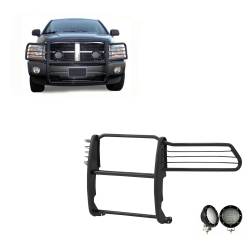 Black Horse Off Road - Black Horse 17DG100MA-PLFB Black Grille Guard w/LED for RAM 1500/2500/3500 - Image 1