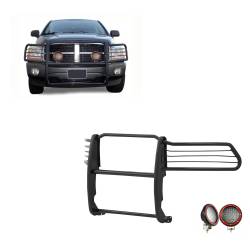Black Horse Off Road - Black Horse 17DG100MA-PLFR Black Grille Guard w/LED for RAM 1500/2500/3500 - Image 1