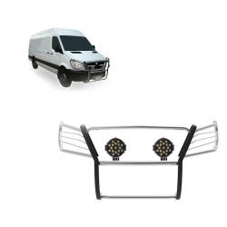Black Horse Off Road - Black Horse 17D502MSS-PLB Stainless Grille Guard w/LED for Sprinter - Image 1