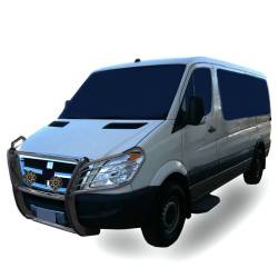 Black Horse Off Road - Black Horse 17D502MSS-PLB Stainless Grille Guard w/LED for Sprinter - Image 2