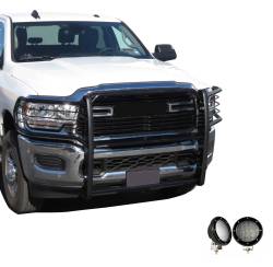 Black Horse Off Road - Black Horse 17DG113MA-PLFB Black Grille Guard w/LED for RAM 2500/3500 - Image 2