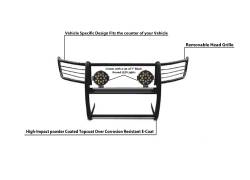 Black Horse Off Road - Black Horse 17DG111MA-PLB Black Grille Guard w/LED for 19-25 RAM 1500 - Image 2