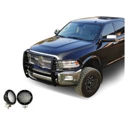 Black Horse Off Road - Black Horse 17DR01MA-PLFB Black Grille Guard w/LED for RAM 2500/3500 - Image 2