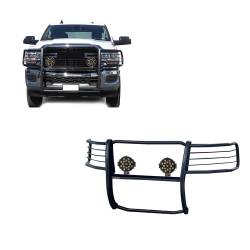 Black Horse Off Road - Black Horse 17DG113MA-PLB Black Grille Guard w/LED for RAM 2500/3500 - Image 1