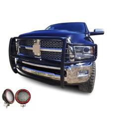 Black Horse Off Road - Black Horse 17DR01MA-PLFR Black Grille Guard w/LED for RAM 2500/3500 - Image 2