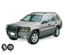 Black Horse Off Road - Black Horse 17EB26MA-PLFB Black Grille Guard w/LED for 99-04 Grand Cherokee - Image 2