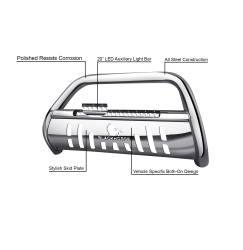 Black Horse Off Road - Black Horse BE-B7102S Beacon Stainless Steel Bull Bar for 22-24 Hyundai Tucson - Image 2