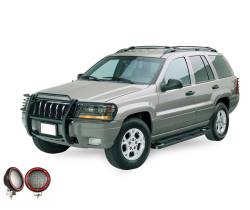 Black Horse Off Road - Black Horse 17EB26MA-PLFR Black Grille Guard w/LED for 99-04 Jeep Grand Cherokee - Image 2