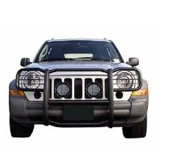 Black Horse Off Road - Black Horse 17EH26MA-PLFB Black Grille Guard w/LED for 02-07 Jeep Liberty - Image 2