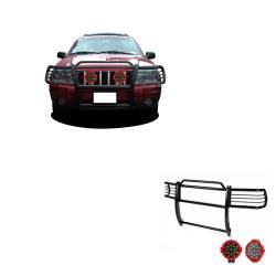 Black Horse Off Road - Black Horse 17EB26MA-PLR Black Grille Guard w/LED for 99-04 Jeep Grand Cherokee - Image 1