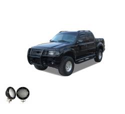 Black Horse Off Road - Black Horse 17F80218MA-PLFB Black Grille Guard w/LED for Explorer/Mountaineer - Image 2