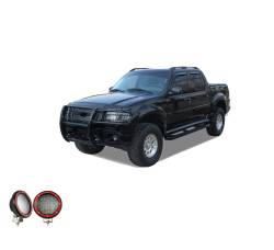 Black Horse Off Road - Black Horse 17F80218MA-PLFR Black Grille Guard w/LED for Explorer/Mountaineer - Image 2