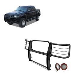 Black Horse Off Road - Black Horse 17F80218MA-PLFR Black Grille Guard w/LED for Explorer/Mountaineer - Image 1