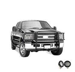 Black Horse Off Road - Black Horse 17FB23MA-PLFB Black Grille Guard w/LED for F250/F350/F450/F550 SD - Image 2