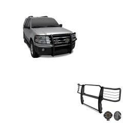 Black Horse Off Road - Black Horse 17F80218MA-PLB Black Grille Guard w/LED for Explorer/Mountaineer - Image 1
